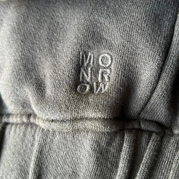 Monrow Seamed Bomber jacket black zip front pockets Size L - Picture 7 of 10